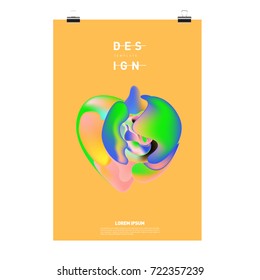 Abstract Liquid color covers set. Fluid shapes composition. Futuristic design posters. Vector layout design template.
