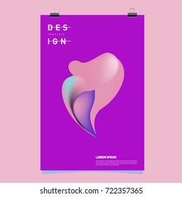 Abstract Liquid color covers set. Fluid shapes composition. Futuristic design posters. Vector layout design template.