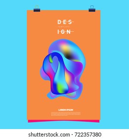 Abstract Liquid color covers set. Fluid shapes composition. Futuristic design posters. Vector layout design template.