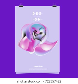 Abstract Liquid color covers set. Fluid shapes composition. Futuristic design posters. Vector layout design template.