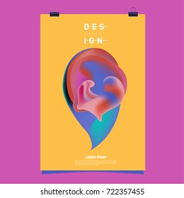 Abstract Liquid color covers set. Fluid shapes composition. Futuristic design posters. Vector layout design template.