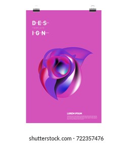 Abstract Liquid color covers set. Fluid shapes composition. Futuristic design posters. Vector layout design template.
