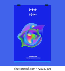 Abstract Liquid color covers set. Fluid shapes composition. Futuristic design posters. Vector layout design template.