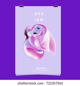 Abstract Liquid color covers set. Fluid shapes composition. Futuristic design posters. Vector layout design template.