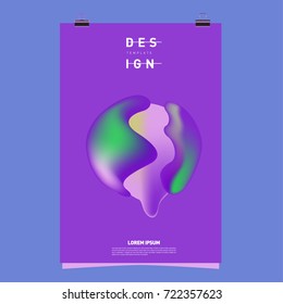 Abstract Liquid color covers set. Fluid shapes composition. Futuristic design posters. Vector layout design template.