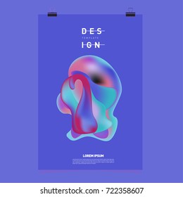 Abstract Liquid color covers set. Fluid shapes composition. Futuristic design posters. Vector layout design template.