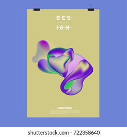 Abstract Liquid color covers set. Fluid shapes composition. Futuristic design posters. Vector layout design template.
