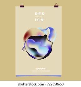 Abstract Liquid color covers set. Fluid shapes composition. Futuristic design posters. Vector layout design template.
