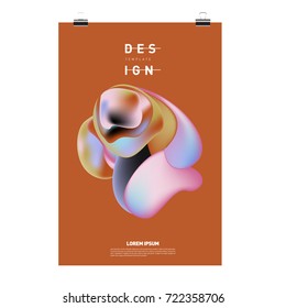 Abstract Liquid color covers set. Fluid shapes composition. Futuristic design posters. Vector layout design template.