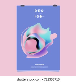 Abstract Liquid color covers set. Fluid shapes composition. Futuristic design posters. Vector layout design template.