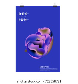Abstract Liquid color covers set. Fluid shapes composition. Futuristic design posters. Vector layout design template.