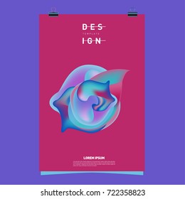 Abstract Liquid color covers set. Fluid shapes composition. Futuristic design posters. Vector layout design template.