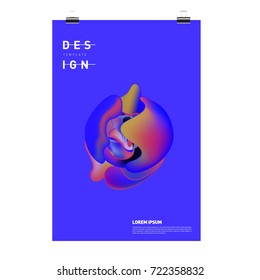 Abstract Liquid color covers set. Fluid shapes composition. Futuristic design posters. Vector layout design template.
