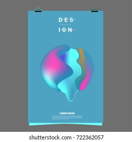 Abstract Liquid color covers set. Fluid shapes composition. Futuristic design posters. Vector layout design template.
