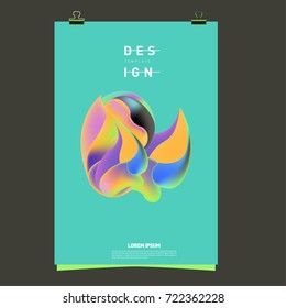Abstract Liquid color covers set. Fluid shapes composition. Futuristic design posters. Vector layout design template.