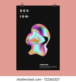 Abstract Liquid color covers set. Fluid shapes composition. Futuristic design posters. Vector layout design template.