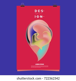 Abstract Liquid color covers set. Fluid shapes composition. Futuristic design posters. Vector layout design template.