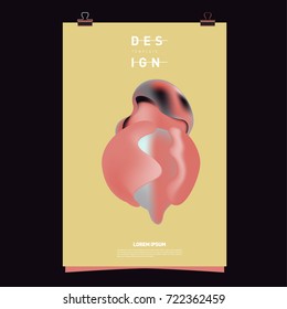 Abstract Liquid color covers set. Fluid shapes composition. Futuristic design posters. Vector layout design template.