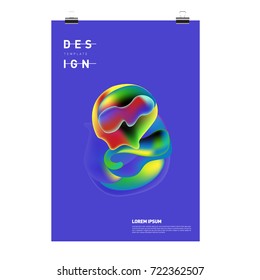Abstract Liquid color covers set. Fluid shapes composition. Futuristic design posters. Vector layout design template.