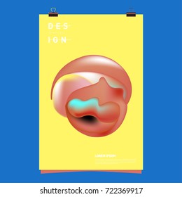 Abstract Liquid color covers set. Fluid shapes composition. Futuristic design posters. Vector layout design template.