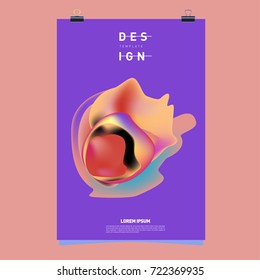 Abstract Liquid color covers set. Fluid shapes composition. Futuristic design posters. Vector layout design template.