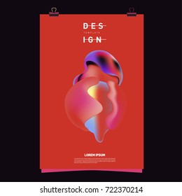 Abstract Liquid color covers set. Fluid shapes composition. Futuristic design posters. Vector layout design template.