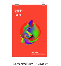 Abstract Liquid color covers set. Fluid shapes composition. Futuristic design posters. Vector layout design template.