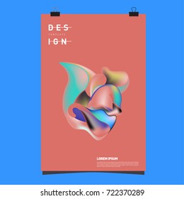 Abstract Liquid color covers set. Fluid shapes composition. Futuristic design posters. Vector layout design template.