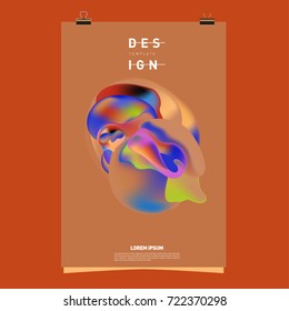 Abstract Liquid color covers set. Fluid shapes composition. Futuristic design posters. Vector layout design template.