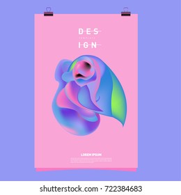 Abstract Liquid color covers set. Fluid shapes composition. Futuristic design posters. Vector layout design template.