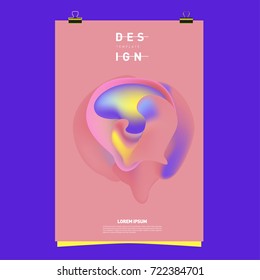 Abstract Liquid color covers set. Fluid shapes composition. Futuristic design posters. Vector layout design template.