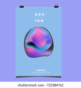 Abstract Liquid color covers set. Fluid shapes composition. Futuristic design posters. Vector layout design template.