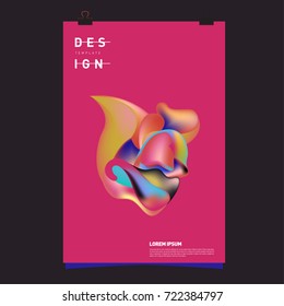 Abstract Liquid color covers set. Fluid shapes composition. Futuristic design posters. Vector layout design template.