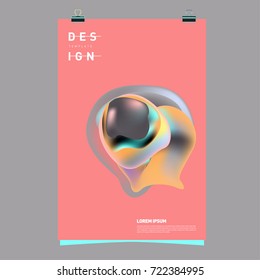 Abstract Liquid color covers set. Fluid shapes composition. Futuristic design posters. Vector layout design template.