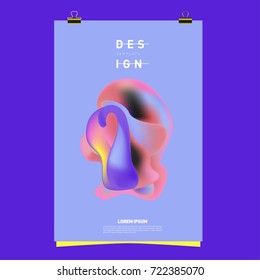 Abstract Liquid color covers set. Fluid shapes composition. Futuristic design posters. Vector layout design template.