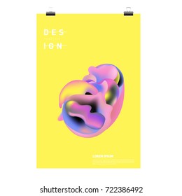 Abstract Liquid color covers set. Fluid shapes composition. Futuristic design posters. Vector layout design template.
