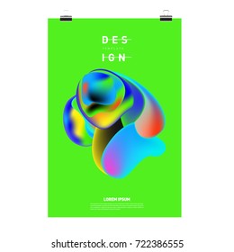 Abstract Liquid color covers set. Fluid shapes composition. Futuristic design posters. Vector layout design template.