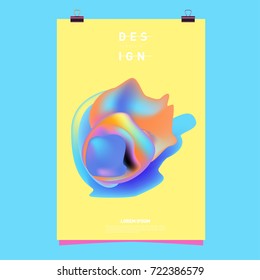 Abstract Liquid color covers set. Fluid shapes composition. Futuristic design posters. Vector layout design template.