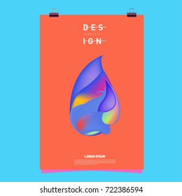 Abstract Liquid color covers set. Fluid shapes composition. Futuristic design posters. Vector layout design template.