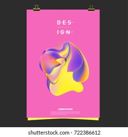 Abstract Liquid color covers set. Fluid shapes composition. Futuristic design posters. Vector layout design template.