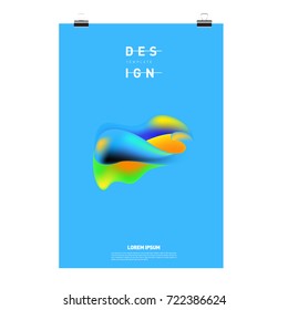 Abstract Liquid color covers set. Fluid shapes composition. Futuristic design posters. Vector layout design template.