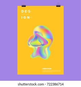 Abstract Liquid color covers set. Fluid shapes composition. Futuristic design posters. Vector layout design template.