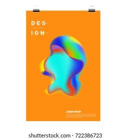 Abstract Liquid color covers set. Fluid shapes composition. Futuristic design posters. Vector layout design template.