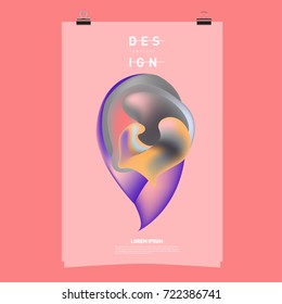 Abstract Liquid color covers set. Fluid shapes composition. Futuristic design posters. Vector layout design template.