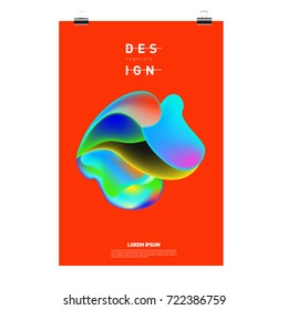 Abstract Liquid color covers set. Fluid shapes composition. Futuristic design posters. Vector layout design template.