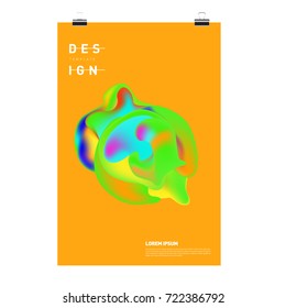 Abstract Liquid color covers set. Fluid shapes composition. Futuristic design posters. Vector layout design template.