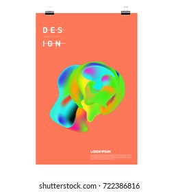 Abstract Liquid color covers set. Fluid shapes composition. Futuristic design posters. Vector layout design template.