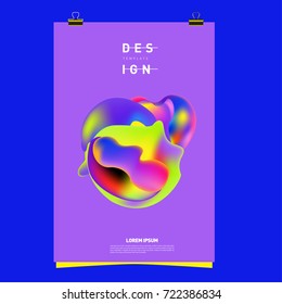 Abstract Liquid color covers set. Fluid shapes composition. Futuristic design posters. Vector layout design template.