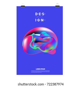Abstract Liquid color covers set. Fluid shapes composition. Futuristic design posters. Vector layout design template.