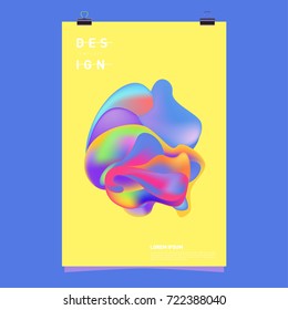 Abstract Liquid color covers set. Fluid shapes composition. Futuristic design posters. Vector layout design template.